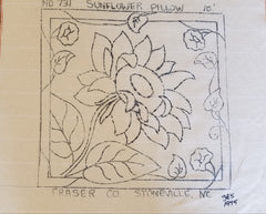 Fraser Rug Hooking Pattern #731 Sunflower Pillow